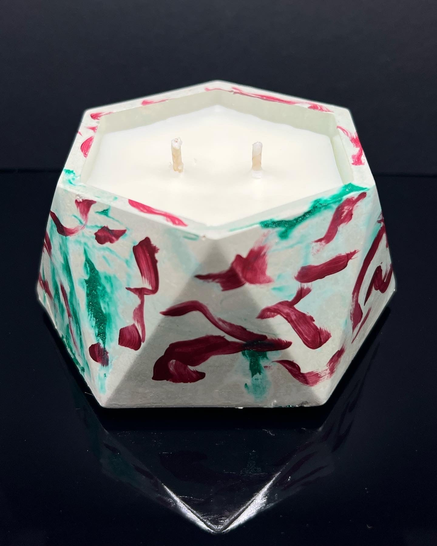 Cement Vessel Christmas Candle