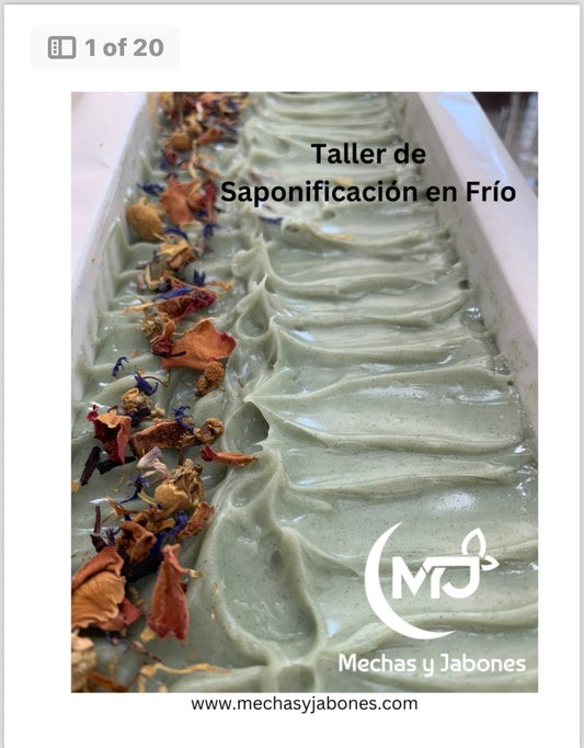 Cold Process Soap Making Workshop  Digital E-Book (Spanish version)